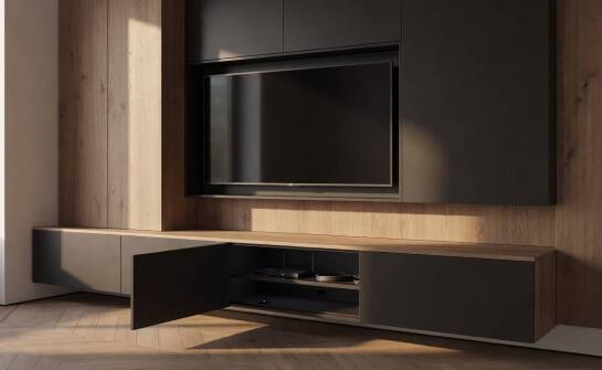 Ukryta strefa RTV w salonie — wentylacja, przewody i dostęp serwisowy bez chaosu