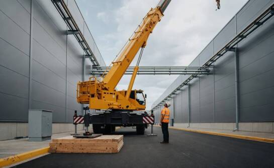 Dlaczego sieci techniczne i drogi pożarowe zmieniają ustawienie dźwigu w Euro-Park Mielec