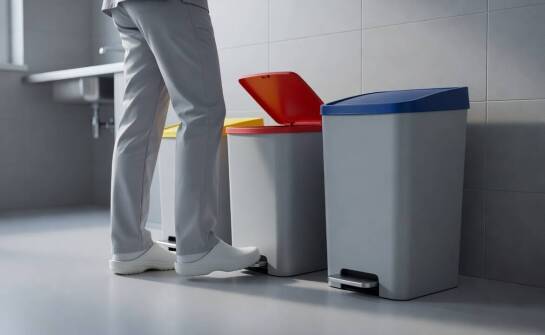 Jak kolory i pojemności koszy z pedałem porządkują strumienie odpadów w obiektach z wieloma strefami