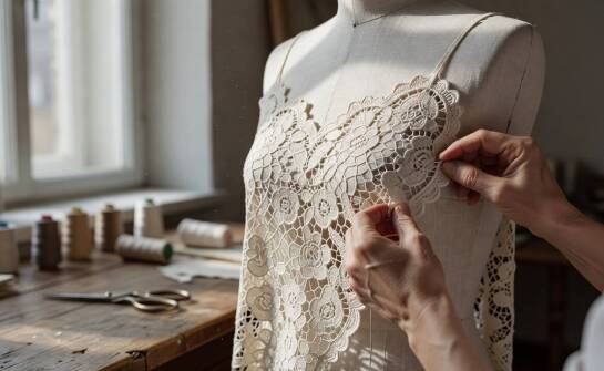 Jak struktura koronki decyduje o układaniu sukienki i trwałości po praniu