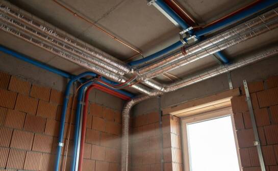 Jak pompa ciepła, klimatyzacja i rekuperacja współpracują z instalacjami sanitarnymi w domu pod Szczecinem