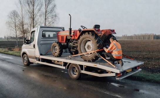 Kiedy przewóz quada lub maszyny rolniczej wymaga lawety na drogach powiatu ryckiego