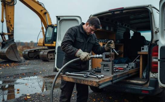 Jak przebiega interwencja serwisowa w terenie, gdy układ hydrauliczny zatrzymuje maszynę na zmianie