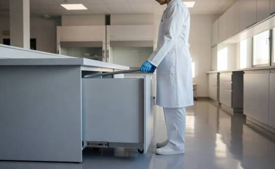 Jak sposób montażu szafek zmienia ergonomię i logistykę pracy w laboratorium