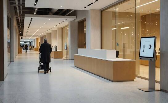 Oddział banku w galerii handlowej: jak zaplanować dostępną ścieżkę obsługi dla klientów w ruchu