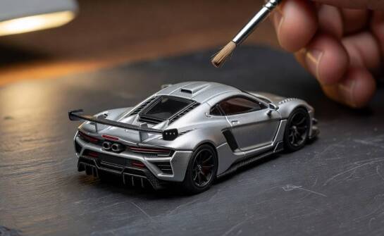Jak układ środkowego silnika i wloty nadwozia CTR3 Clubsport ujawniają się w 1:64