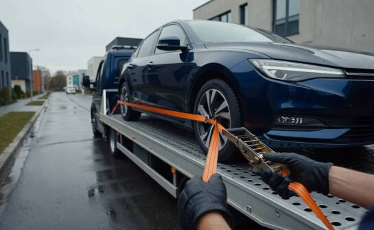 Co dzieje się od przyjęcia zlecenia do rozładunku samochodu przewożonego na lawecie