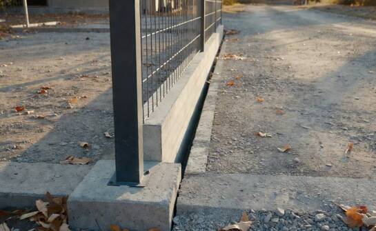 Jak oddzielić fundament bramy dwuskrzydłowej od lekkiego ogrodzenia panelowego