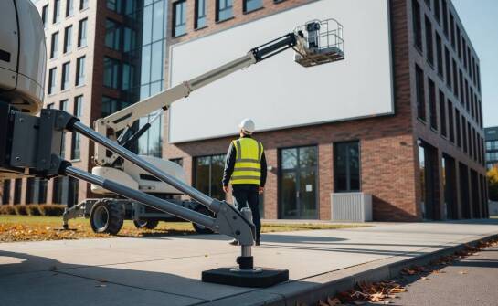 Uprawnienia operatora i procedury, które warunkują bezpieczny montaż wielkoformatowej reklamy z podnośnika
