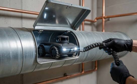 Jak kamery 360°, endoskopy i roboty badają wnętrze dużych kanałów wentylacyjnych