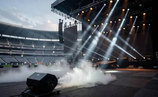 Kiedy mgła sceniczna pomaga w kulminacji koncertu, a kiedy komplikuje produkcję na stadionie?