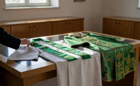 What Does the Gold Color of Priest Vestments Mean?