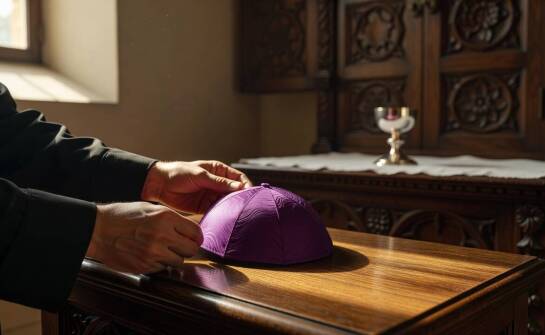 Can clergy wear a zucchetto hat of any color?
