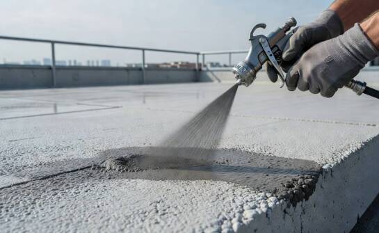 Dlaczego przyczepność natryskowej hydroizolacji zależy od jakości styrobetonu na dachu płaskim