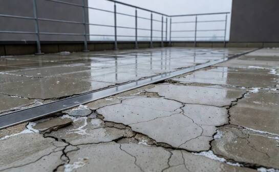Co niszczy zewnętrzną warstwę wyrównującą na betonie: mróz, woda i sól odladzająca