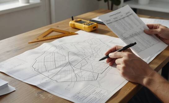 Jak geodeta odczytuje wypis, wyrys i mapę ewidencyjną przed wyjazdem na działkę w Dęblinie