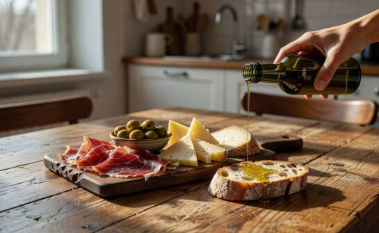 Domowy zestaw tapas z hiszpańskich delikatesów — jak zgrać wędliny, sery i oliwę