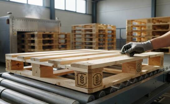 Von der Holztrocknung bis zum Pflanzenschutzzeichen – wie eine Exportpalette entsteht