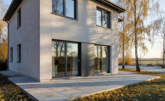 W domach z lat 70.-90. pod Wołominem aluminium pomaga zachować proporcje elewacji przy wymianie okien