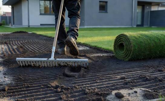 Jak przygotować podłoże pod darń rolowaną na działce z piaskiem, gliną i zastoinami wody