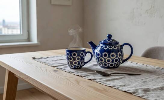 How Does Bolesławiec Pottery Work with a Minimalist Table and Modern Interior?