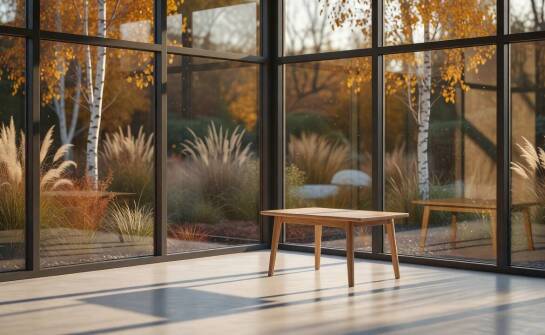 Wie ein gläserner Gartenpavillon Licht, Temperatur und die Wahrnehmung des Grundstücks beeinflusst