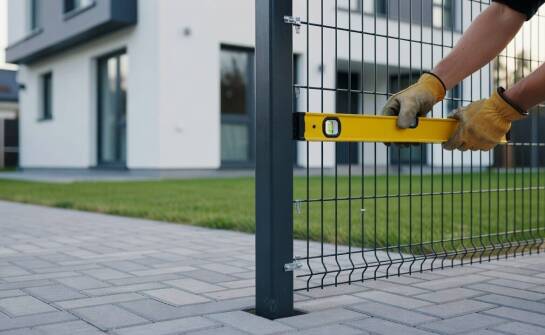 Jak przebiega montaż ogrodzenia panelowego na wielkopolskiej posesji z gotowym podjazdem