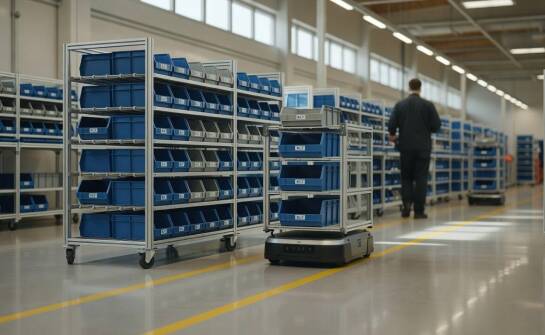 Jak roboty mobilne porządkują dostawy z supermarketu na linię bez rozbijania przepływu Lean