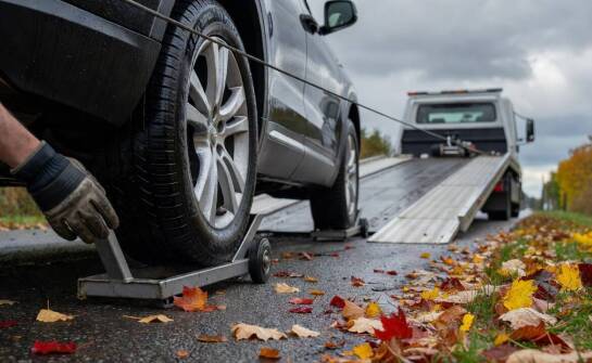 Jak przygotować auto z automatem, AWD i zablokowanymi kołami do załadunku na lawetę