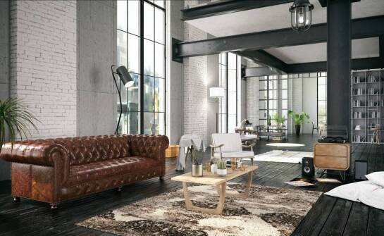 Deski rustykalne jako element dekoracyjny w stylu industrialnym