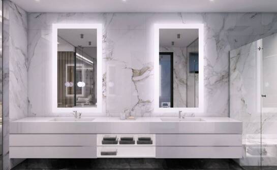 Idealne miejsce na lustro 250x100 w sypialni