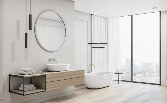 Pomysły na aranżację łazienki z designerskimi meblami dopasowanymi do wnętrza