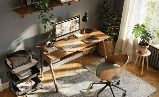 Biurka z drewna – inspiracje, zalety oraz sposoby wykorzystania w aranżacji