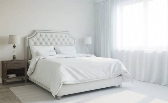 Wpływ koloru tkaniny na atmosferę w sypialni z łóżkiem tapicerowanym