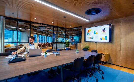 Akustyczne właściwości płyty drewnianej z dziurami w środowisku biurowym