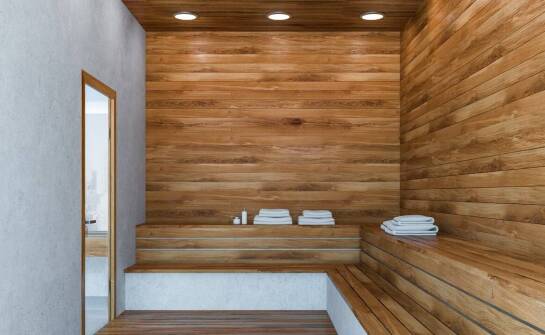 We Wdzydzach jako idealnym miejscu na relaks z jacuzzi i sauną.