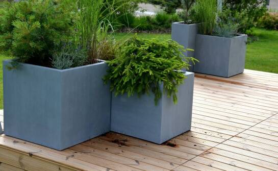 Grafitowa kostka Torino jako dekoracyjny element w ogrodzie