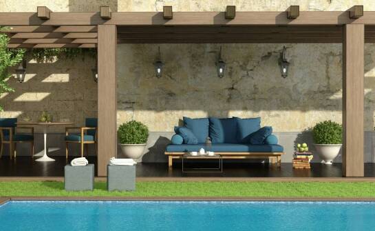Zastosowanie materiałowych pergoli w przestrzeniach rekreacyjnych