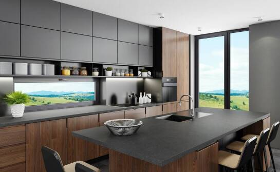 Elegancja i funkcjonalność granitowych parapetów w nowoczesnych kuchniach