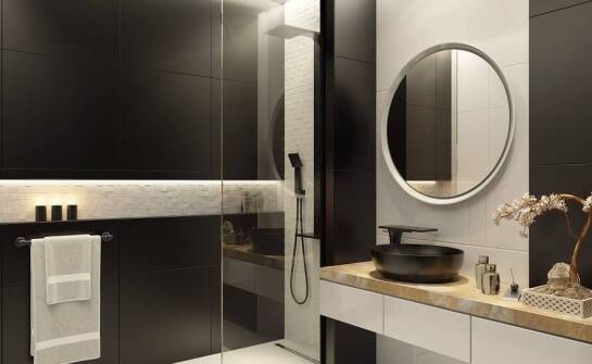 Czarne drewniane akcesoria łazienkowe: elegancja i trwałość w jednym