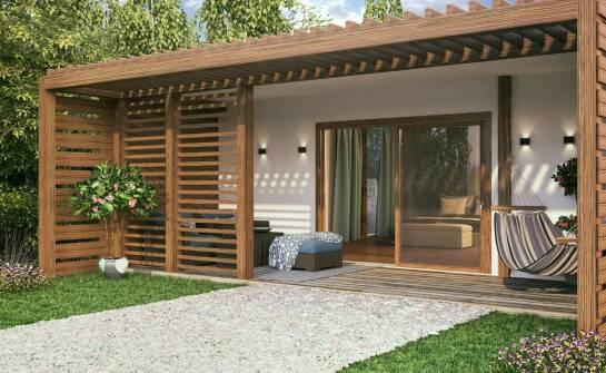 Funktionale Gartenpavillons für die Aufbewahrung