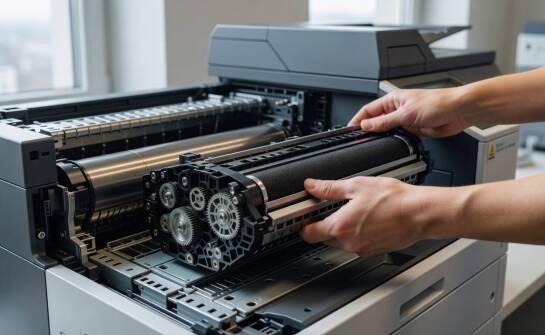 Jak zespół wywoływania i zespół grzewczy decydują o kontraście wydruku w Konica Minolta