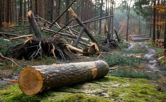 Porządkowanie lasu po wichurze w kujawsko-pomorskim jako pierwszy krok do odbudowy ekosystemu