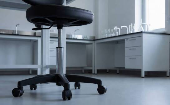 Zużyte siedzisko w hokerze laboratoryjnym — kiedy wystarczy wymiana, a kiedy problem leży głębiej