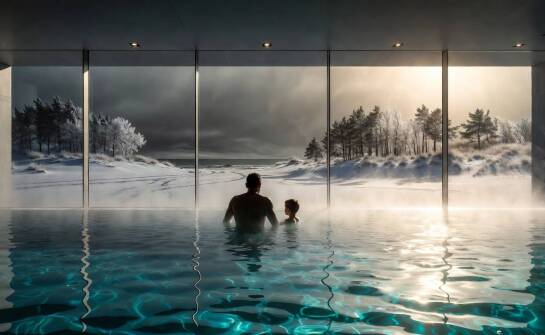 Rodzinny pobyt zimowy nad morzem, gdy aquapark przejmuje rolę planu awaryjnego