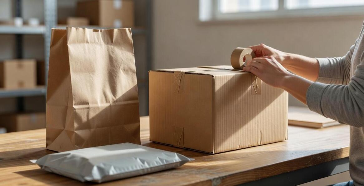 Wysyłka e-commerce w gabarycie C: kiedy karton, torba papierowa lub foliopak ma sens