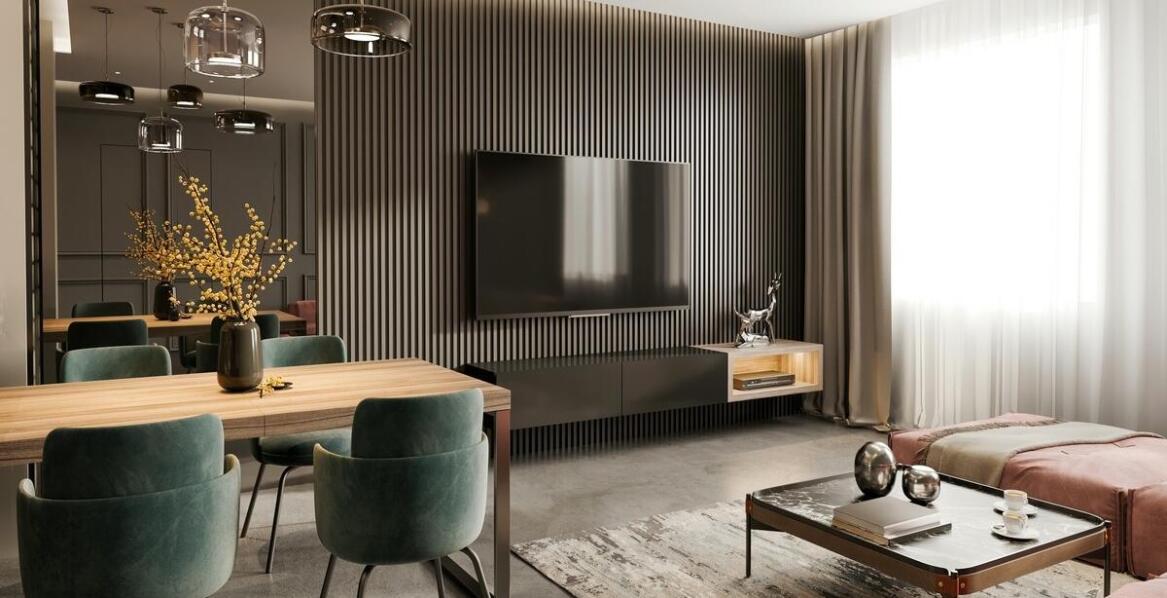 Boazeria MDF jako element dekoracyjny w salonie