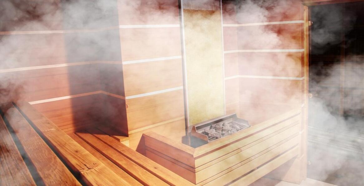 Sauna aus Polen als Teil eines modernen Gartens