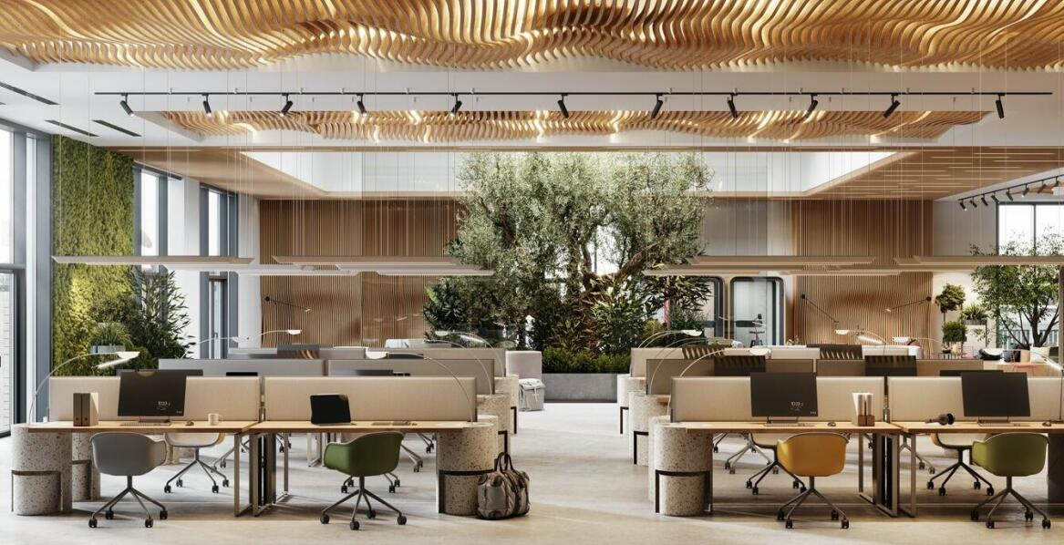 Mobilne ściany z roślin- szybki sposób na podział przestrzeni i poprawę akustyki w biurze.