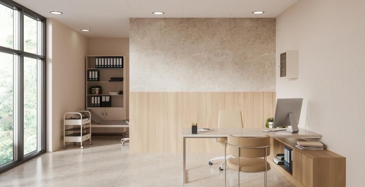 Wpływ bukowych podłóg na wizualny odbiór przestrzeni biurowej